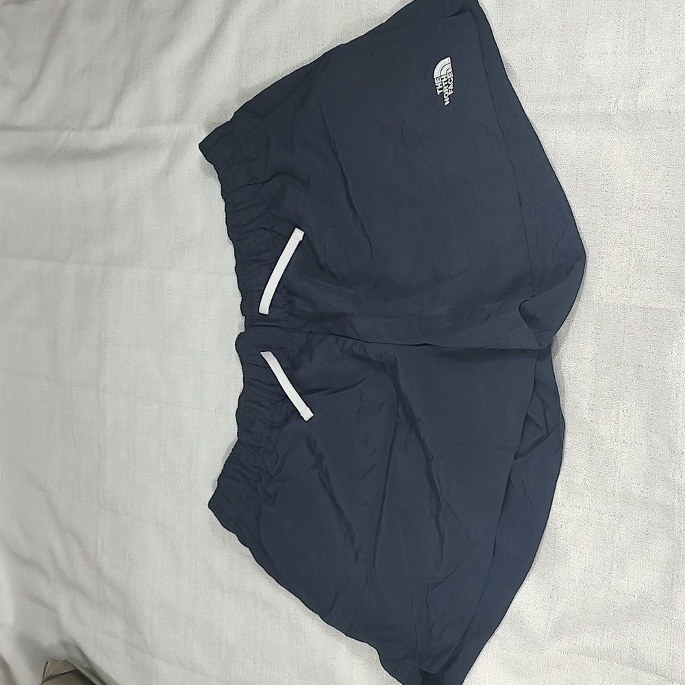 The North Face Dark Navy Blue Womens Polyester Shorts Elastic Waist Band Size XL
